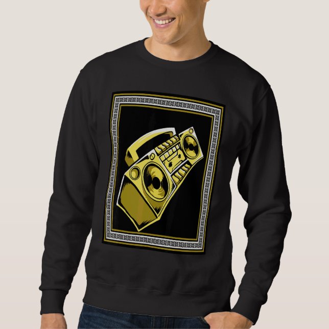 Sudadera Boombox Ghettoblaster Hip Hop Drip Urban S (Anverso)