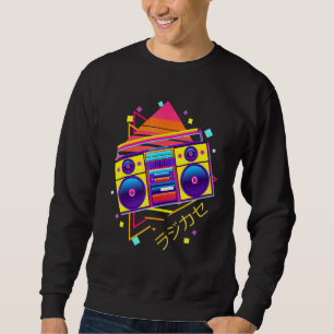 Sudadera Boombox japonés vaporwave retro 80 Pastel Go de lo