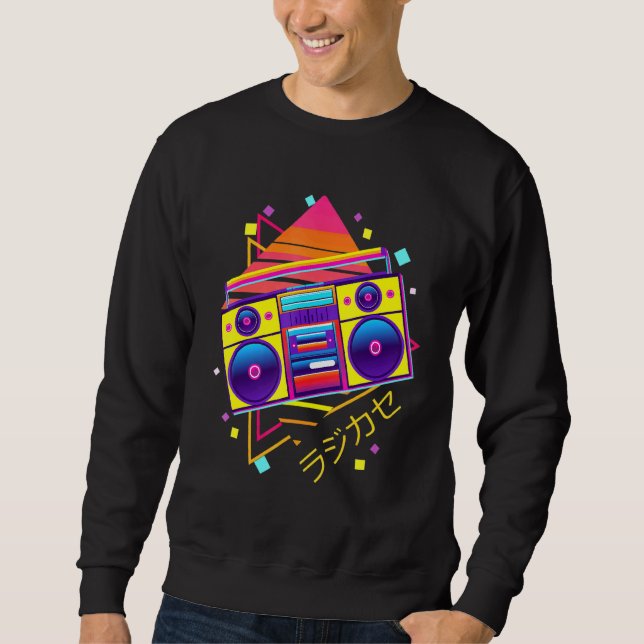 Sudadera Boombox japonés vaporwave retro 80 Pastel Go de lo (Anverso)