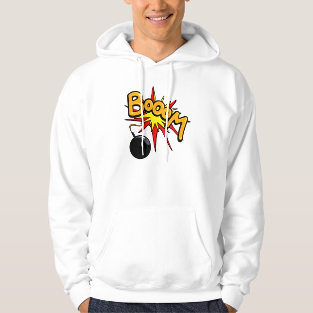 Sudadera ¡Booom! Hoodie, ilustracion gracioso (Anverso)