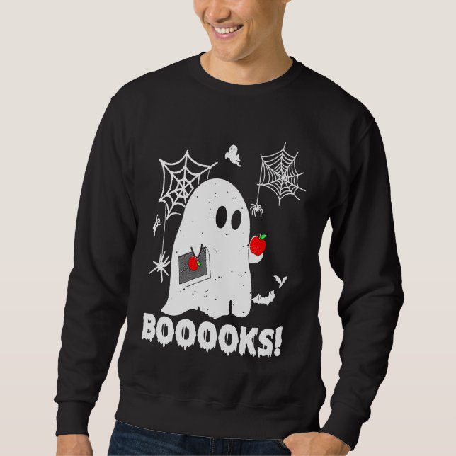 Sudadera Booooks Ghost Teacher  Halloween (Anverso)