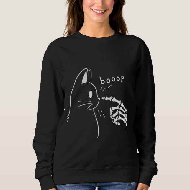Sudadera Boop the Floof Skeleton Hand Funny Halloween (Anverso)