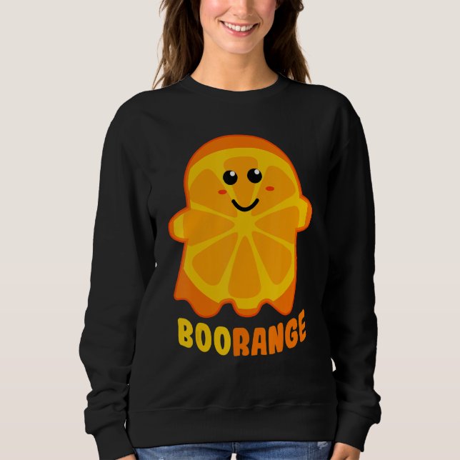 Sudadera Boorange Naranja Ghost Funny Boo Food Halloween Co (Anverso)