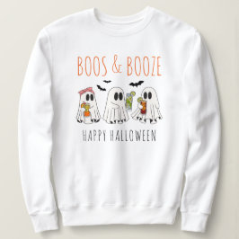 Sudadera Boos y booze graciosos fantasmas entre adultos Hal