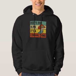 Sudadera Boots and Bling It's A Cowgirl Thing Rodeo Gorra