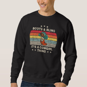 Sudadera Boots and Bling It's A Cowgirl Thing Rodeo Gorra