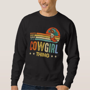 Sudadera Boots and Bling It's A Cowgirl Thing Rodeo Gorra 7