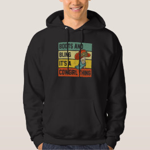Sudadera Boots and Bling It's A Cowgirl Thing Rodeo Gorra 8