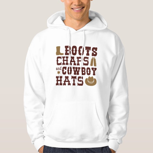 Sudadera Boots Chaps Y Gorras De Vaqueros (Anverso)