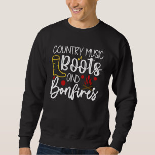 Sudadera Boots De Música De País Y Fogatas