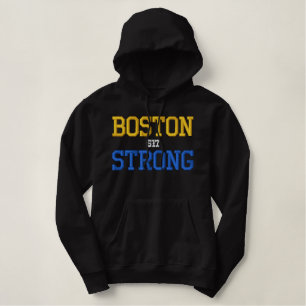 Sudadera Bordada Con Capucha Boston fuerte