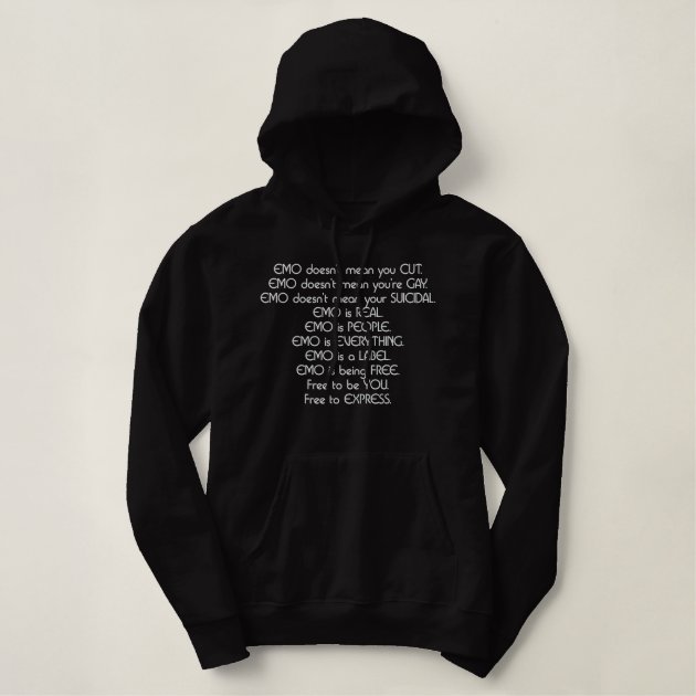 Sudadera Bordada Con Capucha El significado de EMO Zazzle.es