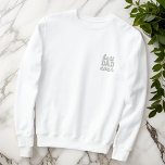 Sudadera Bordada Mejor tipografía de monograma simple y moderna de<br><div class="desc">Monogramas modernos de letras simples en la uva.</div>