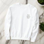 Sudadera Bordada Monograma simple moderno mejor tipografía de papá<br><div class="desc">Monogramas modernos y simples de letras en el frente y en la nape.</div>