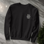 Sudadera Bordada Monograma simple moderno mejor tipografía de papá<br><div class="desc">Monogramas modernos y simples de letras en el frente y en la nape.</div>