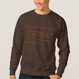 Sudadera Bordada Poesía sudadera: "Mi cuerpo desbaratado navega"