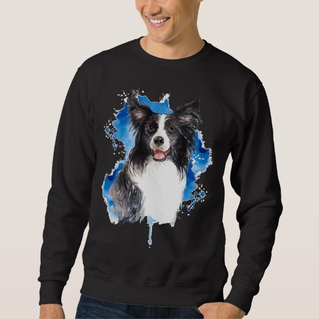 Sudadera Borde Collie Colorful Dog Lover (Anverso)