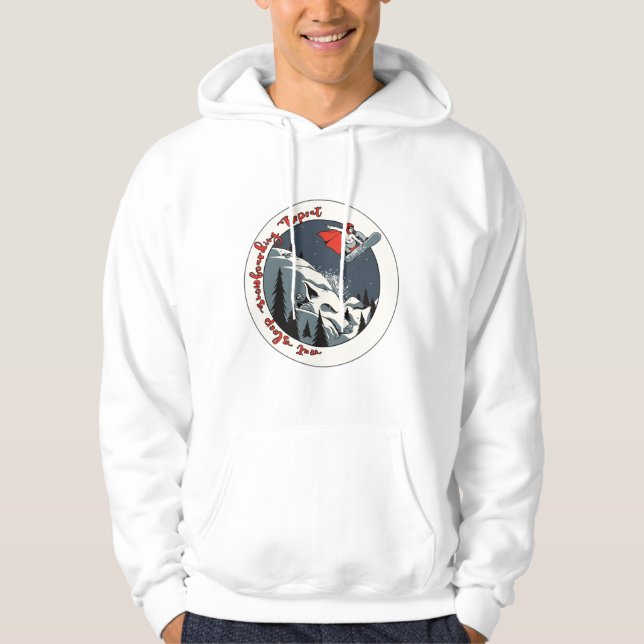 Sudadera Borde de nieve de hadas ; Repetición de Snowboard  (Anverso)
