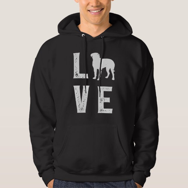Sudadera Bordeauxdogge Love (Anverso)