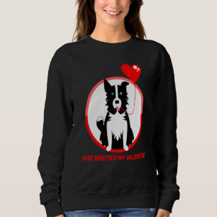 Sudadera Border Collie acaba de ver a mi San Valentín