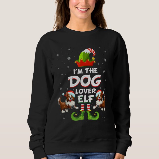 Sudadera Border Collie Christmas I'm The Dog Elf (Anverso)