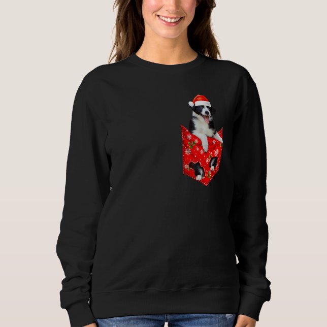 Sudadera Border Collie Christmas Pocket for Border Collie (Anverso)