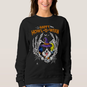 Sudadera Border Collie Corazón De Esqueleto Feliz Aullido O