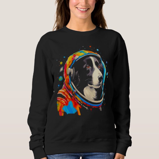 Sudadera Border Collie Dog  Astronaut (Anverso)