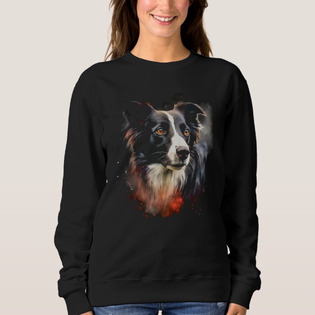 Sudadera Border Collie Dog Australian Shepherd Graffiti Art (Anverso)