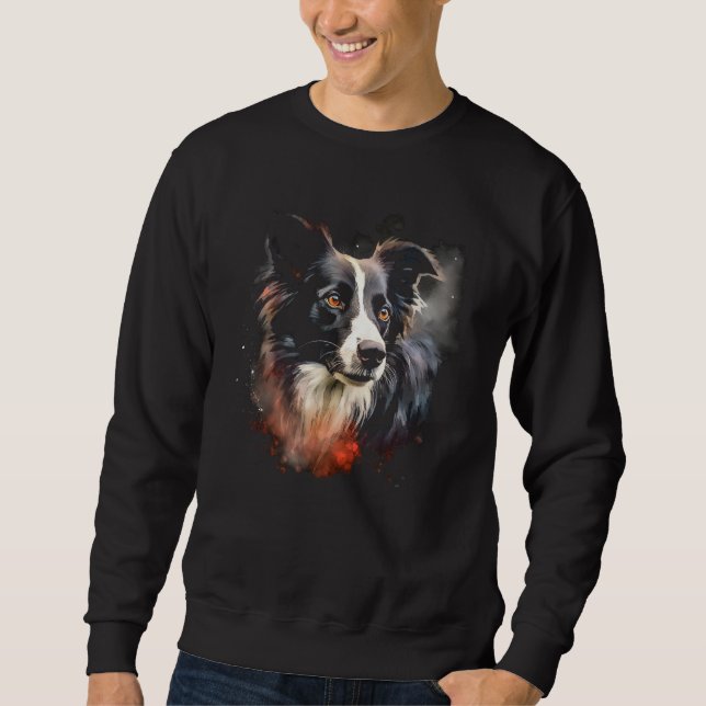 Sudadera Border Collie Dog Australian Shepherd Graffiti Art (Anverso)