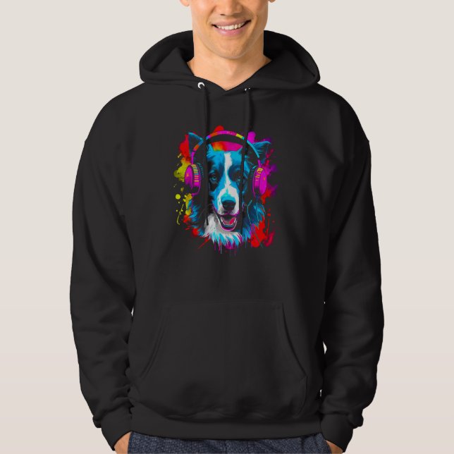 Sudadera Border Collie Dog DJ Festival (Anverso)