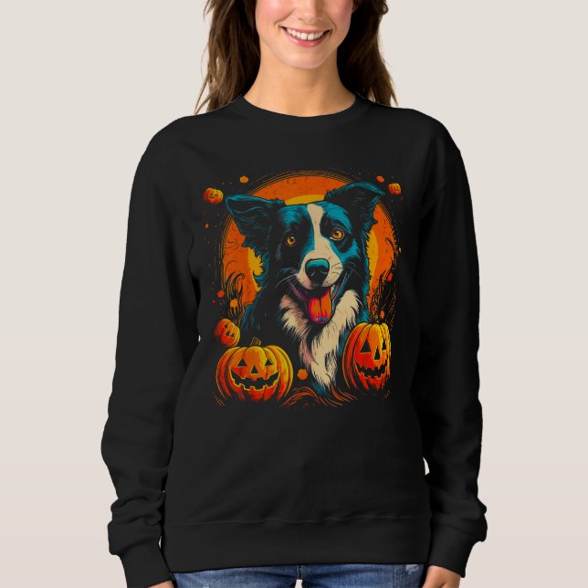 Sudadera Border Collie Dog Halloween Theme (Anverso)