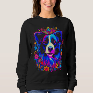 Sudadera Border Collie Dog Love Gratitude Flower