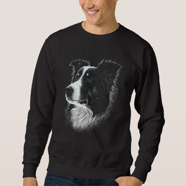 Sudadera Border Collie Face For Dog (Anverso)