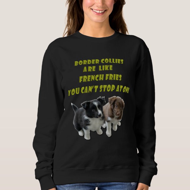 Sudadera Border Collie  French Fries (Anverso)