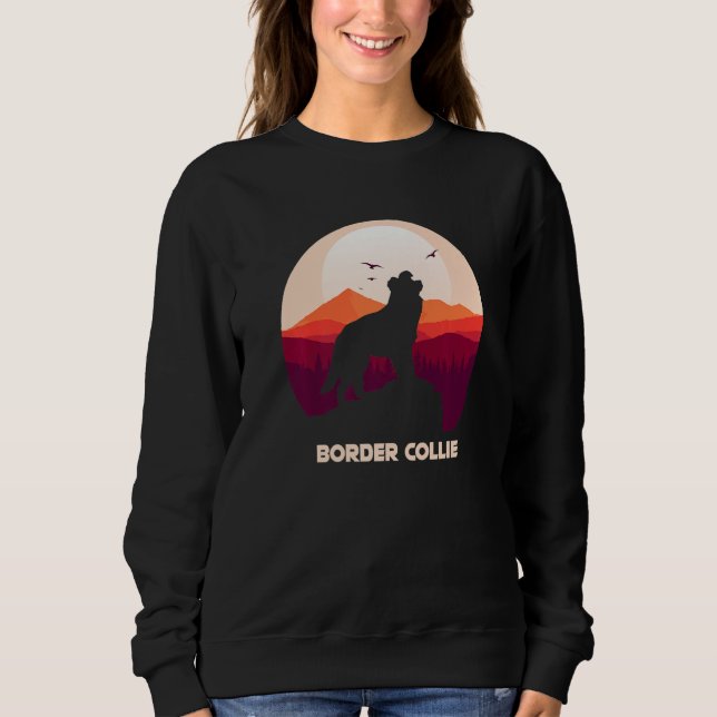 Sudadera Border Collie y Montaña Premium (Anverso)
