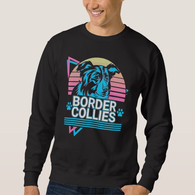 Sudadera Border Collies Retro (Anverso)