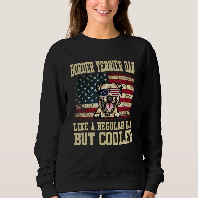 Sudadera Border Terrier Papá Como Un Papá Regular Pero Más  (Anverso)