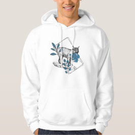 Sudadera Boreal Lynx & Blue Leaves - Arte Salvaje