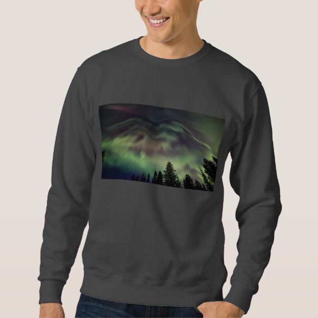 Sudadera Borealis de la aurora en Laponia finlandesa (Anverso)