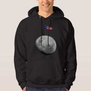 Sudadera Boricua hasta en la luna la bandera de Puerto Rico