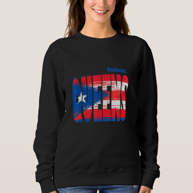 Sudadera Boricua Roots Puerto Rico Pride PR Queens Puerto R (Anverso)
