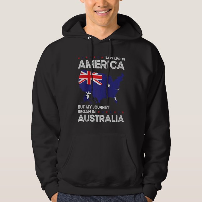 Sudadera Born Australian Australia American USA Citizenship (Anverso)