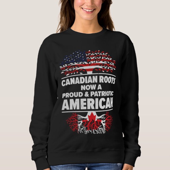 Sudadera Born Canadian Canada American USA Citizenship (Anverso)