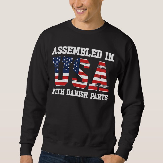 Sudadera Born Danish Denmark American USA Citizenship  1 (Anverso)