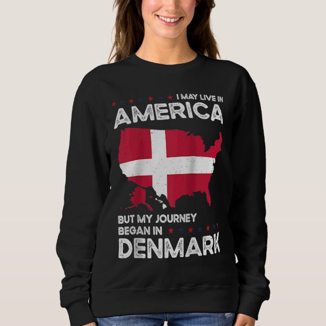Sudadera Born Danish Denmark American USA Citizenship Ragla (Anverso)