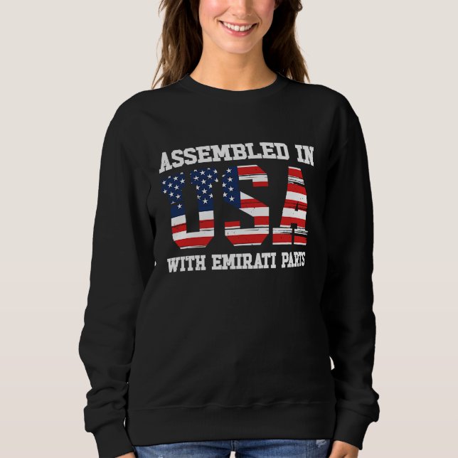 Sudadera Born Emirati United Arab Emirates American USA Cit (Anverso)