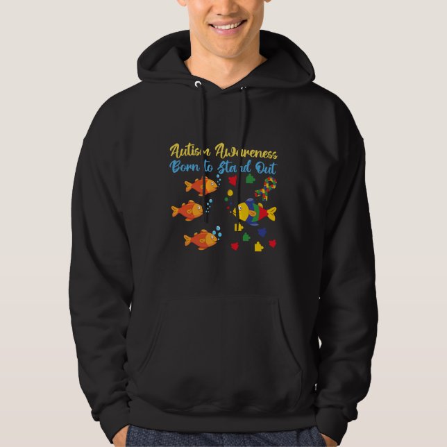 Sudadera Born Fish Especial Puzzle Autism Awareness (Anverso)