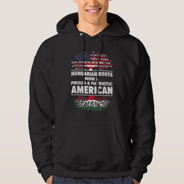 Sudadera Born Hungarian Hungary American USA Citizenship Ra (Anverso)