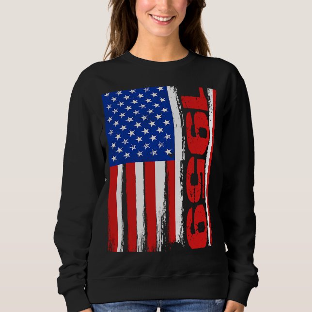 Sudadera Born in 1959 US Flag Patriotic Veterans Day 4th Of (Anverso)